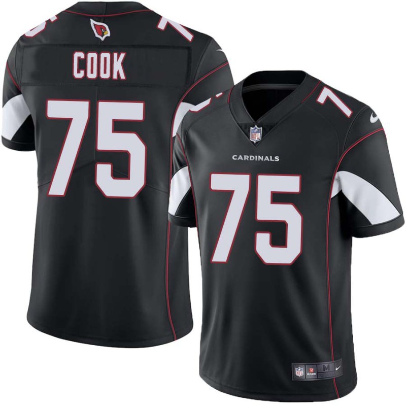 Cardinals #75 Ed Cook Stitched Black Jersey