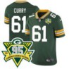 Packers #61 Scott Curry 1919-2023 95 Year ANNI Patch Jersey -Green