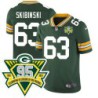 Packers #63 Joe Skibinski 1919-2023 95 Year ANNI Patch Jersey -Green