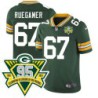 Packers #67 Grey Ruegamer 1919-2023 95 Year ANNI Patch Jersey -Green