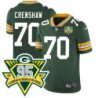 Packers #70 Leon Crenshaw 1919-2023 95 Year ANNI Patch Jersey -Green