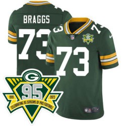 Packers #73 Byron Braggs 1919-2023 95 Year ANNI Patch Jersey -Green