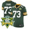 Packers #73 Jahri Evans 1919-2023 95 Year ANNI Patch Jersey -Green