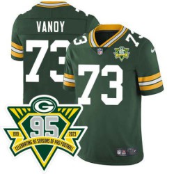 Packers #73 Vern Vanoy 1919-2023 95 Year ANNI Patch Jersey -Green