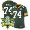 Packers #74 Doug Widell 1919-2023 95 Year ANNI Patch Jersey -Green