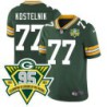 Packers #77 Ron Kostelnik 1919-2023 95 Year ANNI Patch Jersey -Green