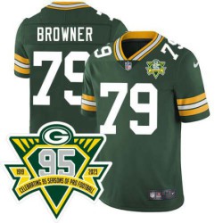 Packers #79 Ross Browner 1919-2023 95 Year ANNI Patch Jersey -Green