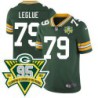 Packers #79 John Leglue 1919-2023 95 Year ANNI Patch Jersey -Green