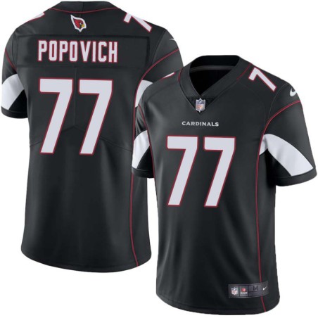 Cardinals #77 Milt Popovich Stitched Black Jersey