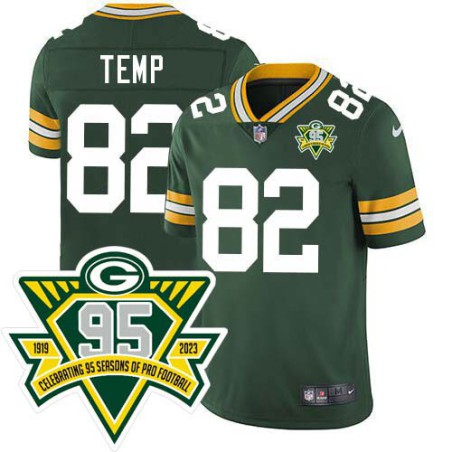 Packers #82 Jim Temp 1919-2023 95 Year ANNI Patch Jersey -Green