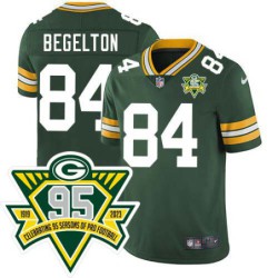 Packers #84 Reggie Begelton 1919-2023 95 Year ANNI Patch Jersey -Green