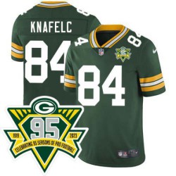 Packers #84 Gary Knafelc 1919-2023 95 Year ANNI Patch Jersey -Green