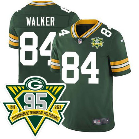 Packers #84 Javon Walker 1919-2023 95 Year ANNI Patch Jersey -Green