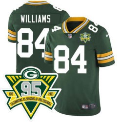 Packers #84 D.J. Williams 1919-2023 95 Year ANNI Patch Jersey -Green