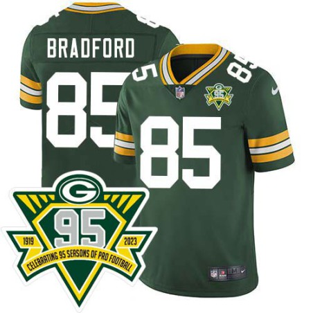 Packers #85 Corey Bradford 1919-2023 95 Year ANNI Patch Jersey -Green