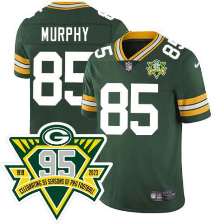 Packers #85 Terrence Murphy 1919-2023 95 Year ANNI Patch Jersey -Green