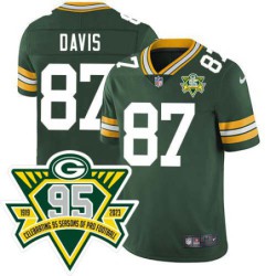 Packers #87 Willie Davis 1919-2023 95 Year ANNI Patch Jersey -Green