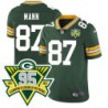 Packers #87 Bob Mann 1919-2023 95 Year ANNI Patch Jersey -Green