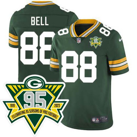 Packers #88 Albert Bell 1919-2023 95 Year ANNI Patch Jersey -Green