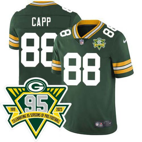 Packers #88 Dick Capp 1919-2023 95 Year ANNI Patch Jersey -Green