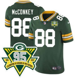 Packers #88 Phil McConkey 1919-2023 95 Year ANNI Patch Jersey -Green