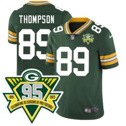 Packers #89 Aundra Thompson 1919-2023 95 Year ANNI Patch Jersey -Green
