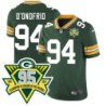 Packers #94 Mark D'Onofrio 1919-2023 95 Year ANNI Patch Jersey -Green