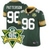 Packers #96 Shawn Patterson 1919-2023 95 Year ANNI Patch Jersey -Green