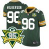 Packers #96 Muhammad Wilkerson 1919-2023 95 Year ANNI Patch Jersey -Green