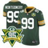 Packers #99 Mike Montgomery 1919-2023 95 Year ANNI Patch Jersey -Green