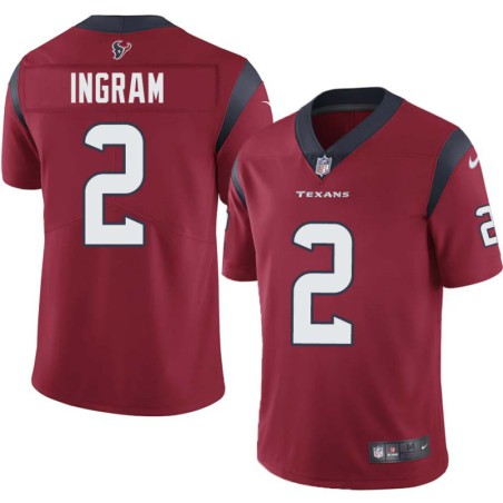 Mark Ingram #2 Texans Stitched Red Jersey