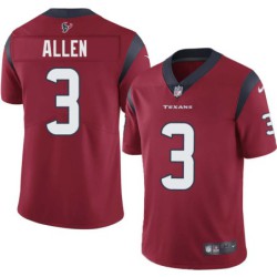 Kyle Allen #3 Texans Stitched Red Jersey