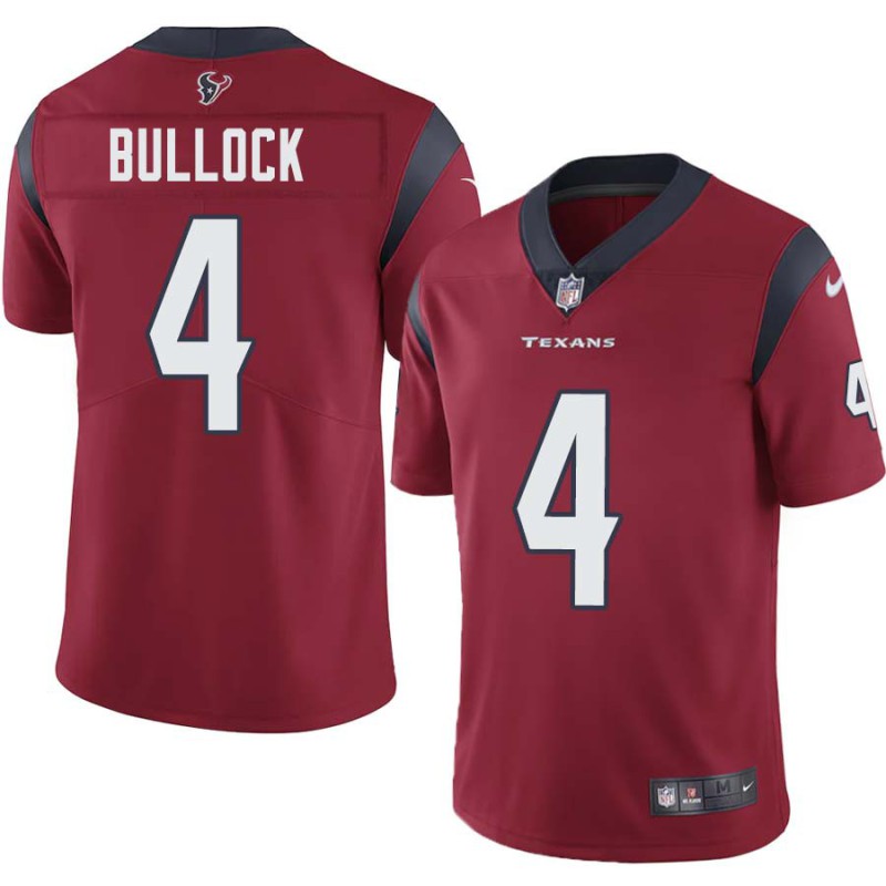 Randy Bullock #4 Texans Stitched Red Jersey