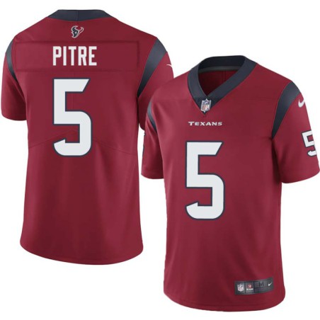 Jalen Pitre #5 Texans Stitched Red Jersey