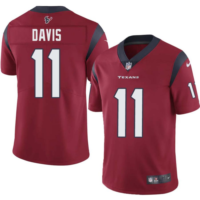 Andre' Davis #11 Texans Stitched Red Jersey