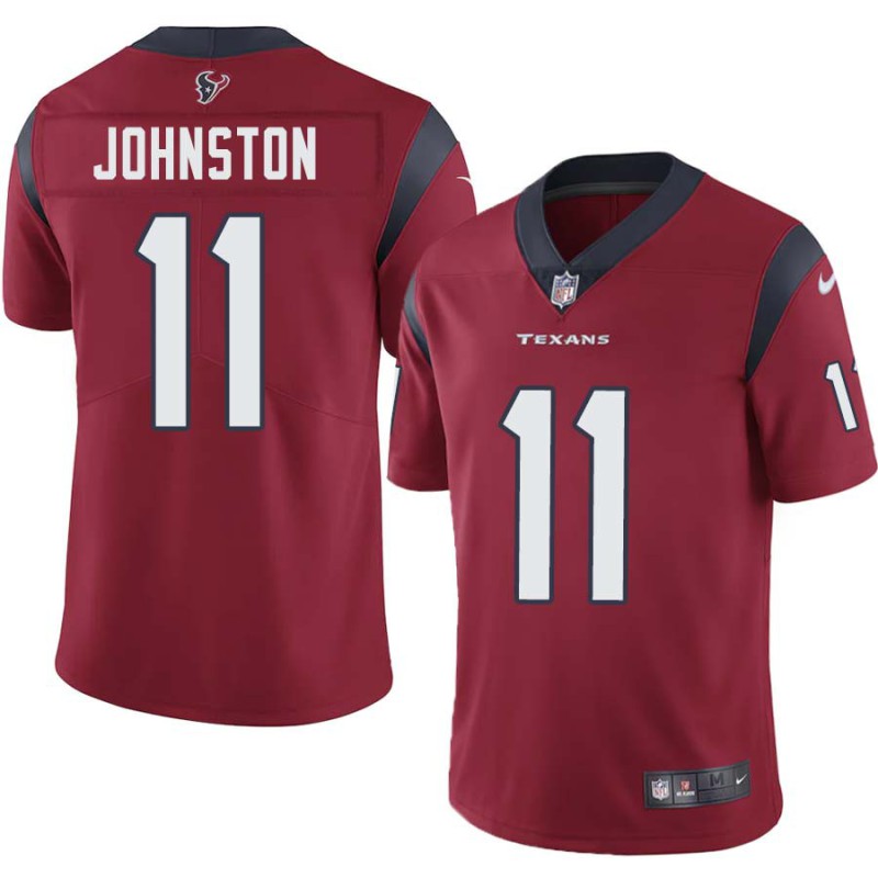 Cameron Johnston #11 Texans Stitched Red Jersey