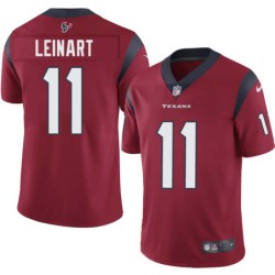 Matt Leinart #11 Texans Stitched Red Jersey