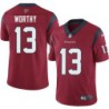 Chandler Worthy #13 Texans Stitched Red Jersey