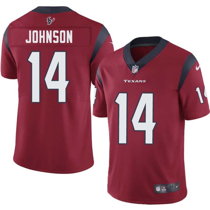 Tyler Johnson #14 Texans Stitched Red Jersey