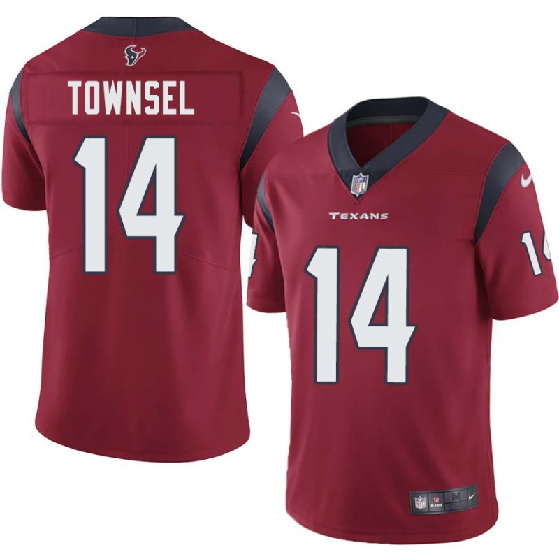 Derrick Townsel #14 Texans Stitched Red Jersey