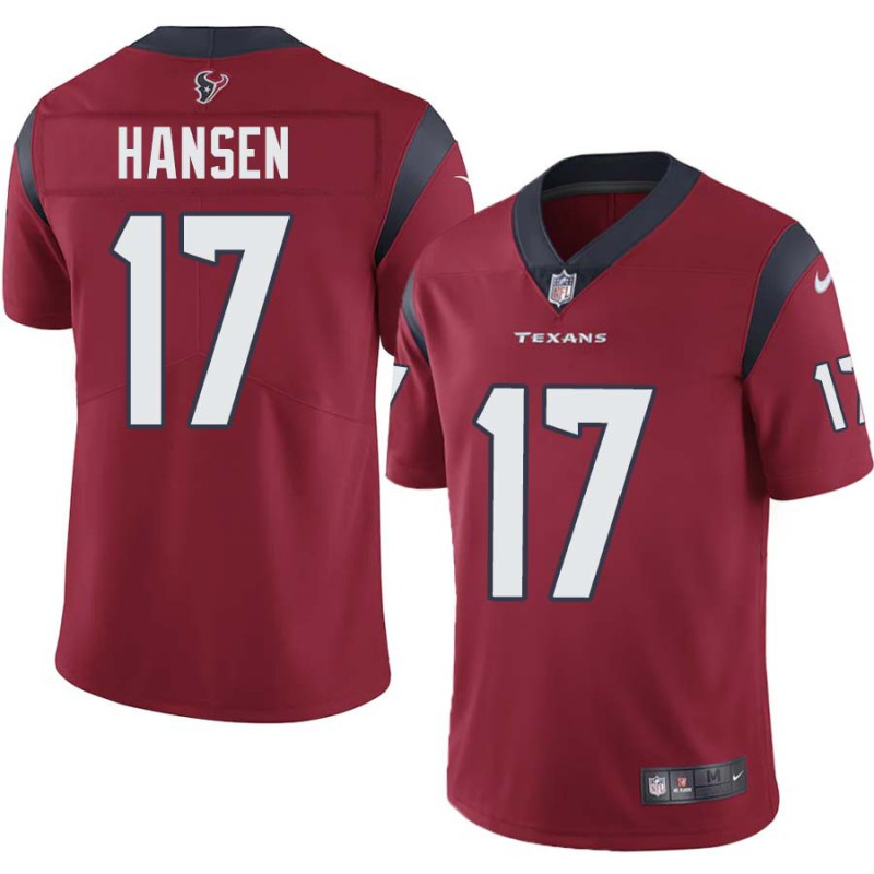 Chad Hansen #17 Texans Stitched Red Jersey