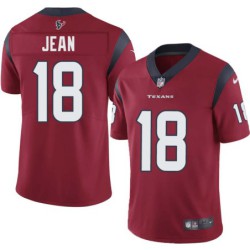 Lestar Jean #18 Texans Stitched Red Jersey