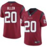 James Allen #20 Texans Stitched Red Jersey