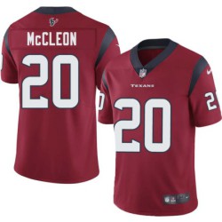 Dexter McCleon #20 Texans Stitched Red Jersey