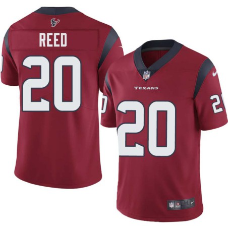 Ed Reed #20 Texans Stitched Red Jersey