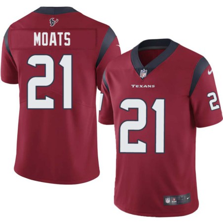 Ryan Moats #21 Texans Stitched Red Jersey