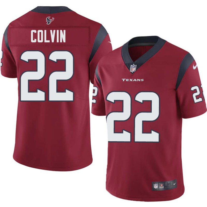 Aaron Colvin #22 Texans Stitched Red Jersey