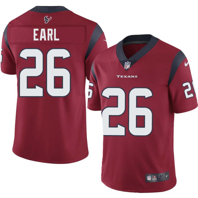 Glenn Earl #26 Texans Stitched Red Jersey