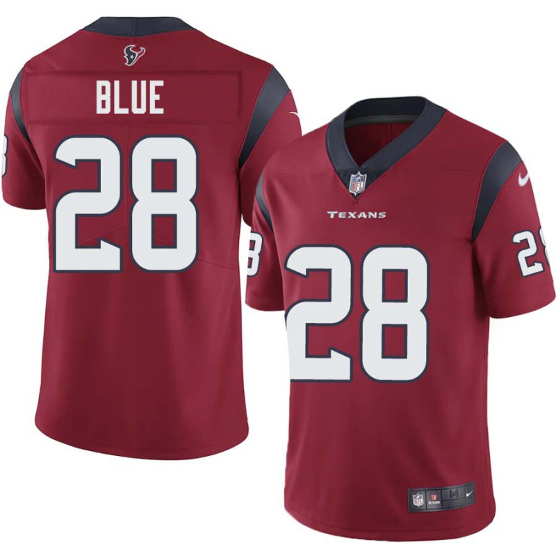 Alfred Blue #28 Texans Stitched Red Jersey