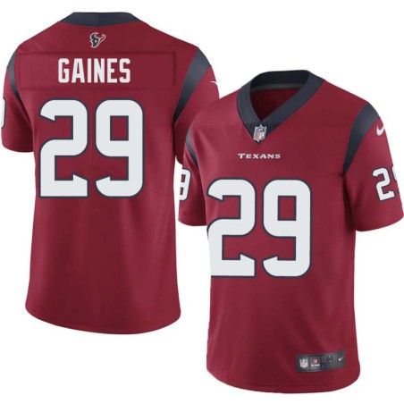 Phillip Gaines #29 Texans Stitched Red Jersey